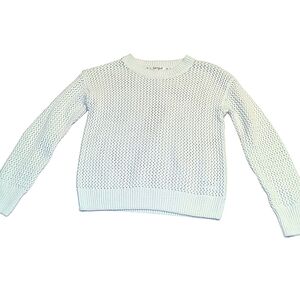 2/$20 Cat & Jack white waffle sweater size large 10/12